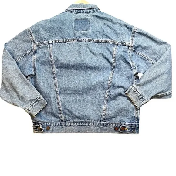 Vintage Unisex Levi’s Orange Tab Denim Oversized Trucker Jacket - Picture 7 of 7